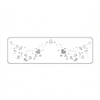 Silver Glitter Heart & Candy Temporary Tattoos