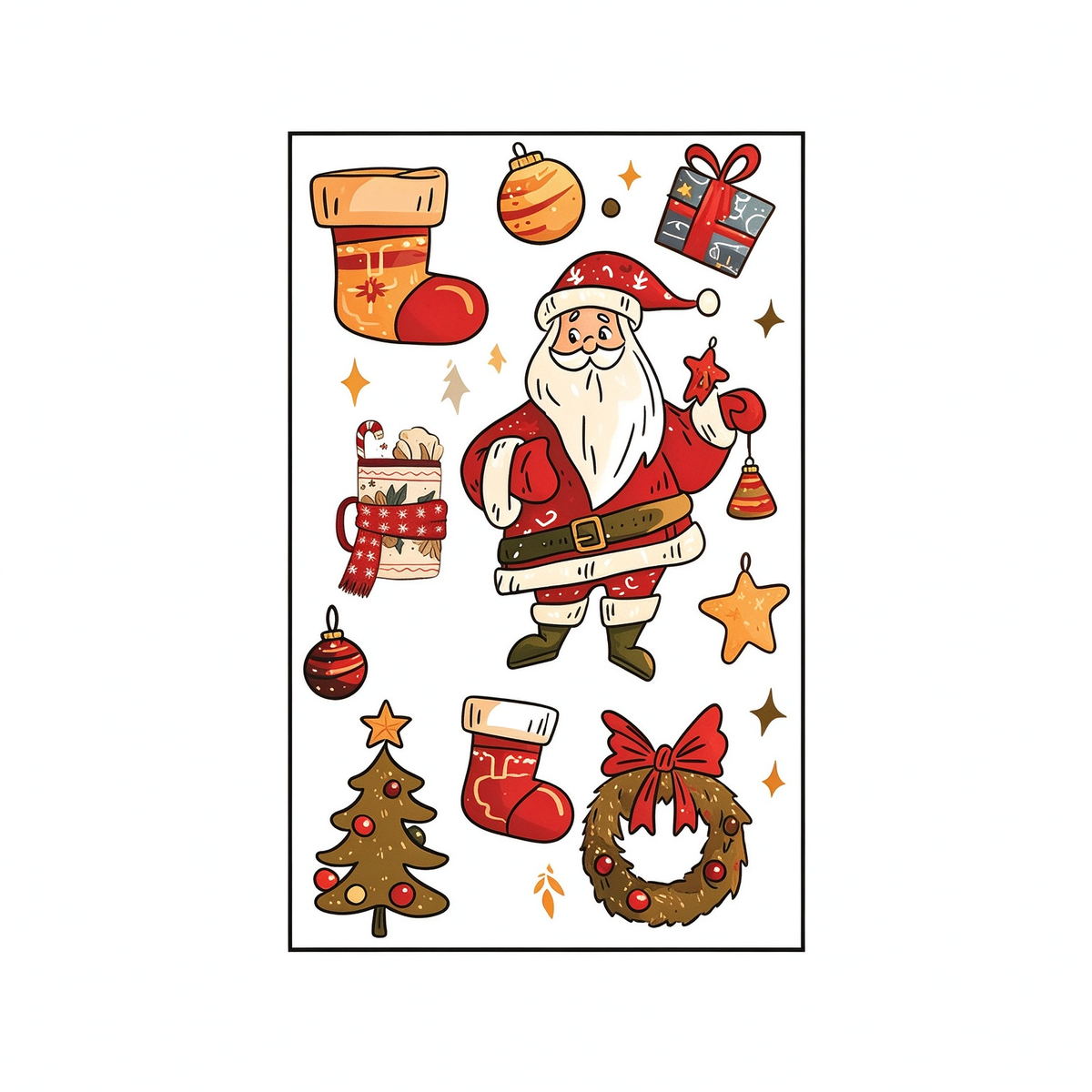 Santa Christmas Temporary Tattoos