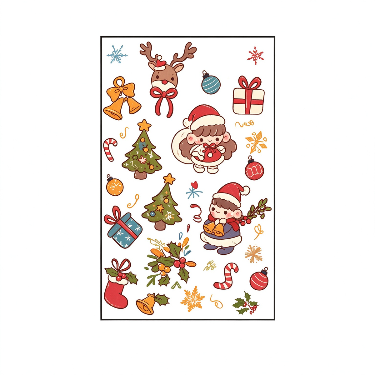 Christmas Cartoon Kids Tattoos