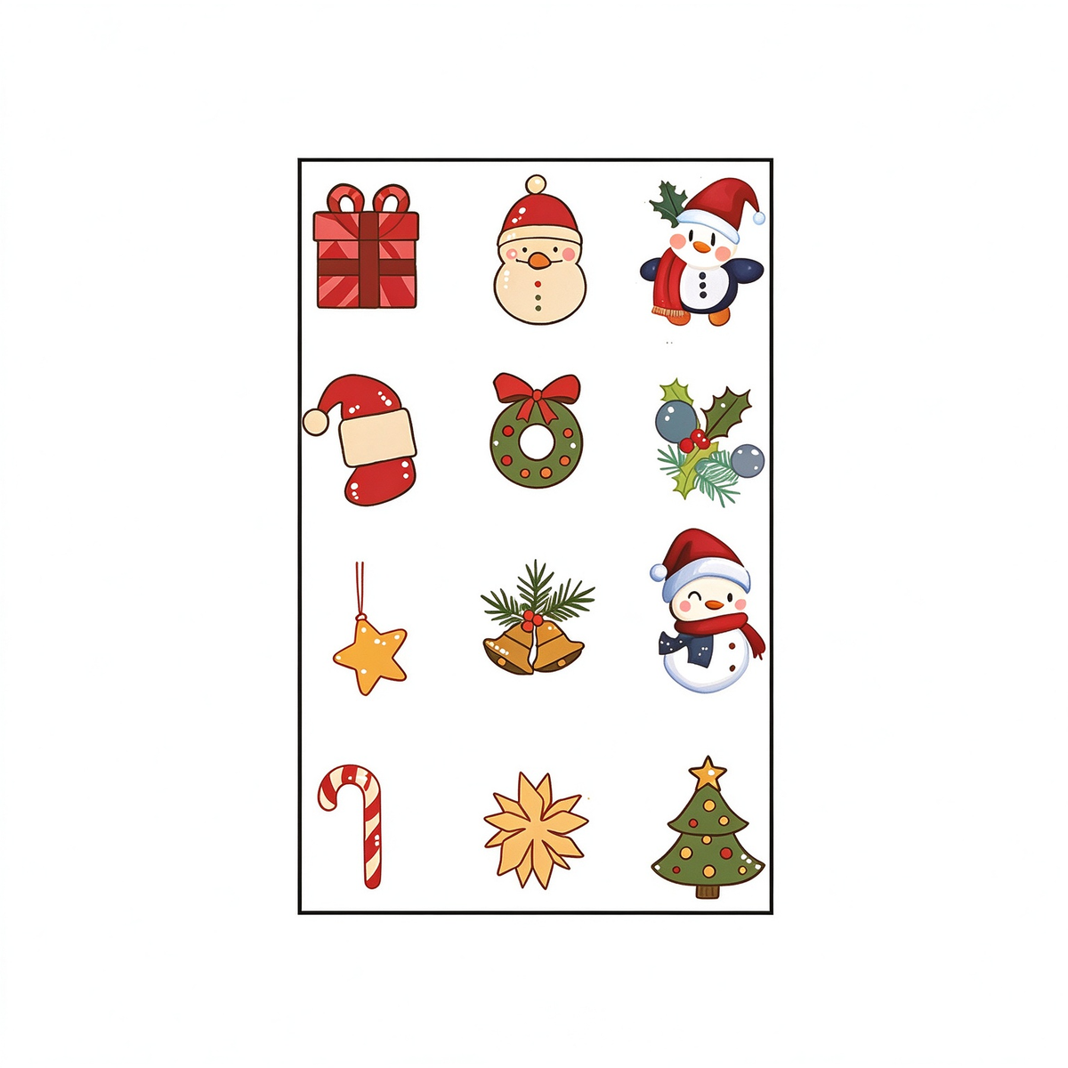 Cute Christmas Tattoo Stickers