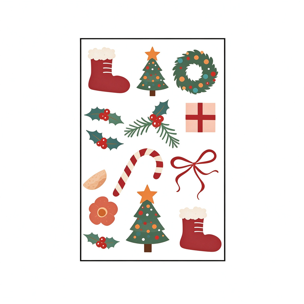 Flat Christmas Tattoos