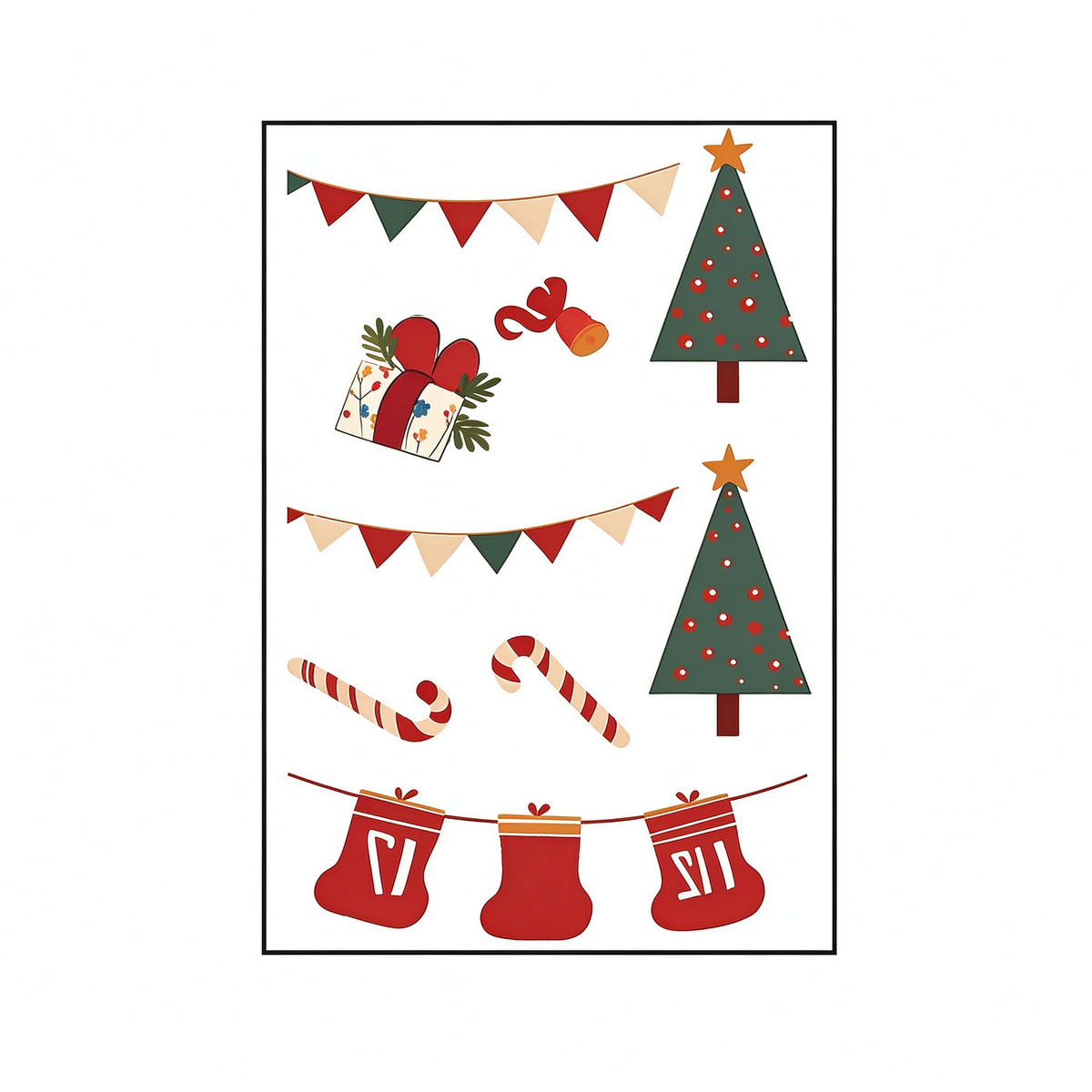 Bunting Christmas Tattoos