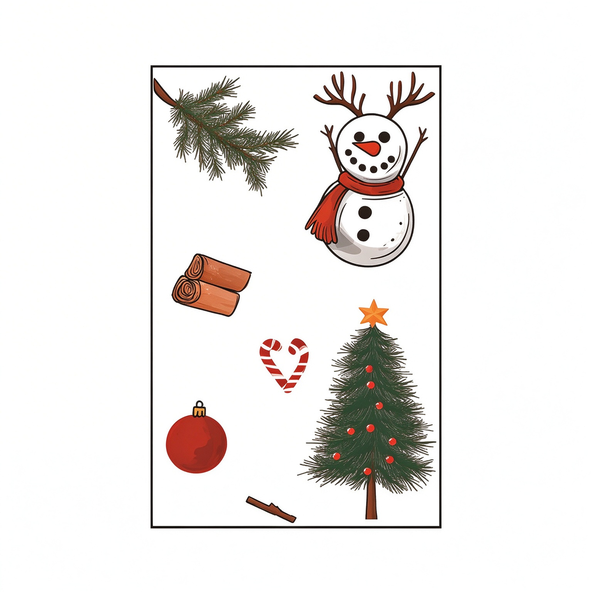Reindeer Snowman Tattoos