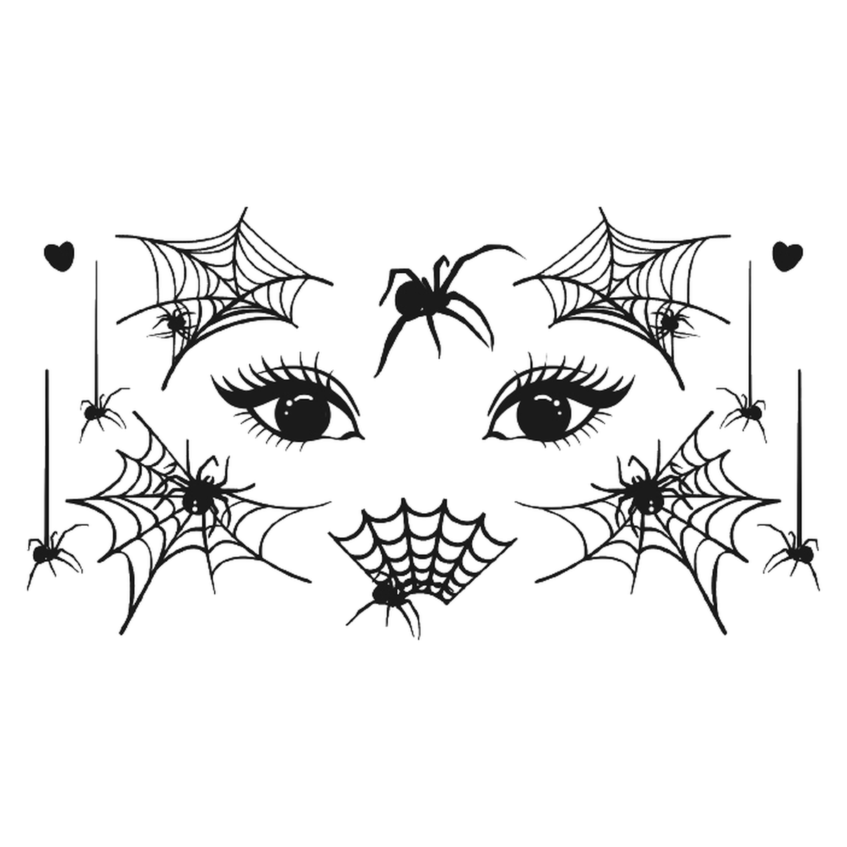 Spider Eye Tattoo Halloween Decal