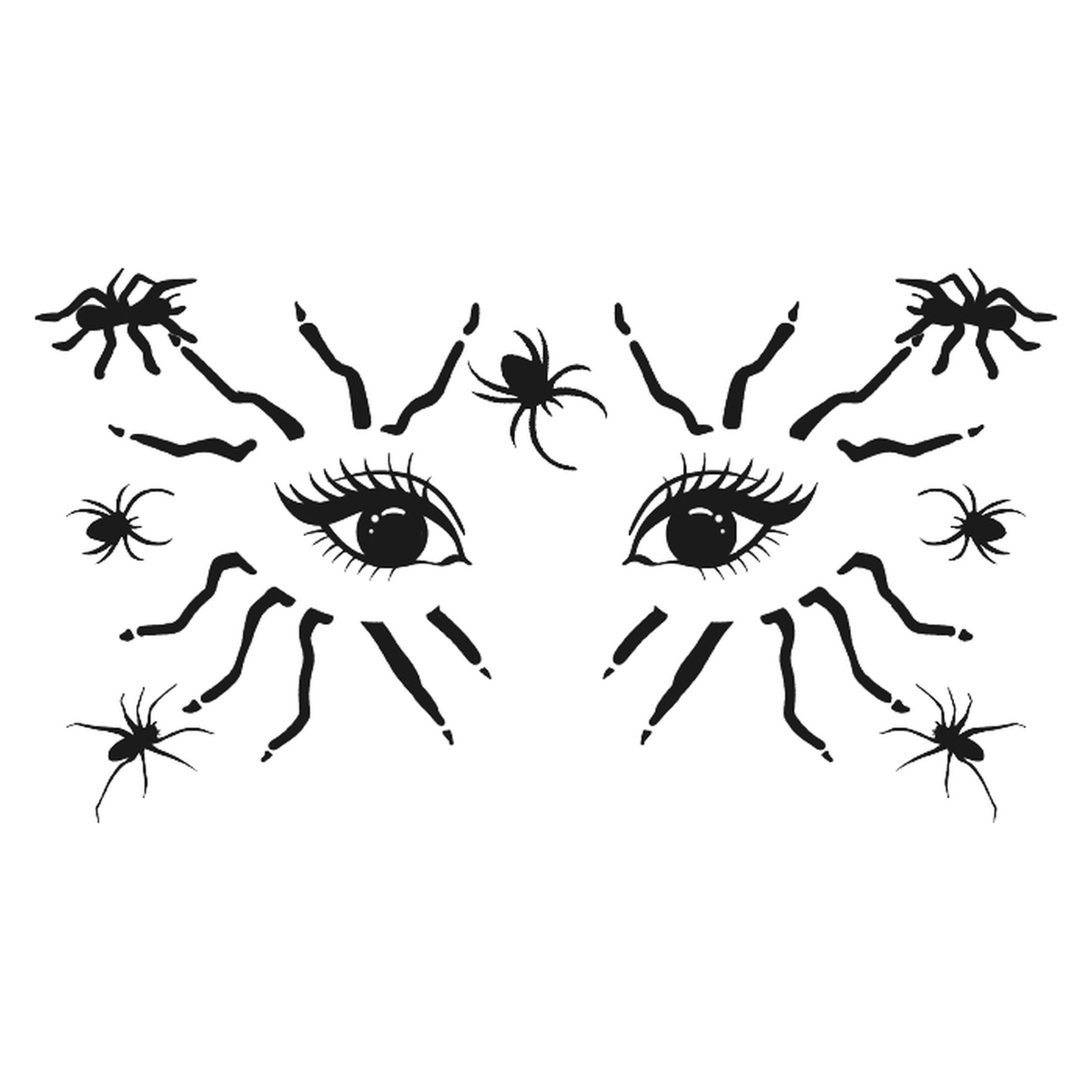 Creepy Eye Tattoo Halloween Decal