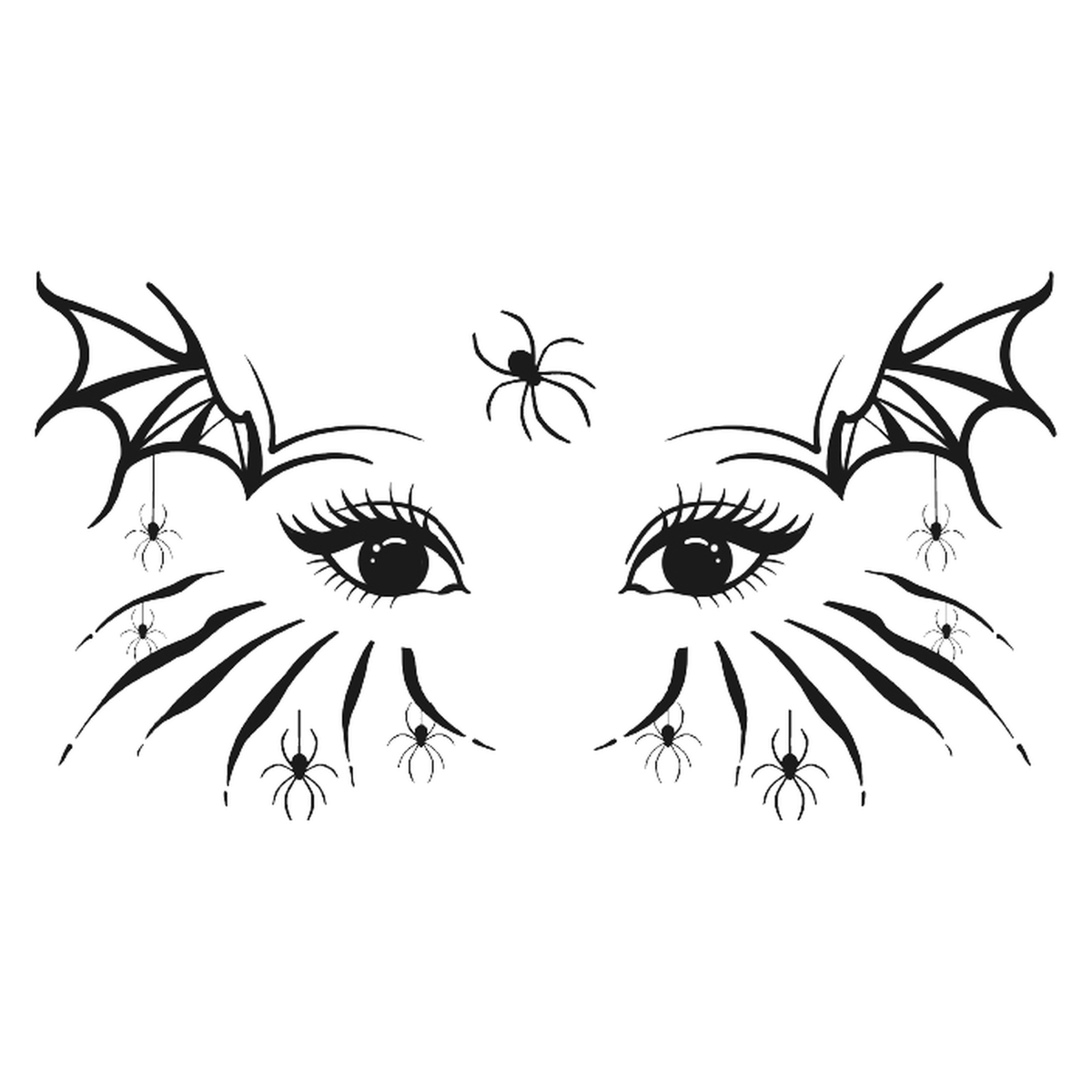 Bat Spider Tattoo Halloween Decal