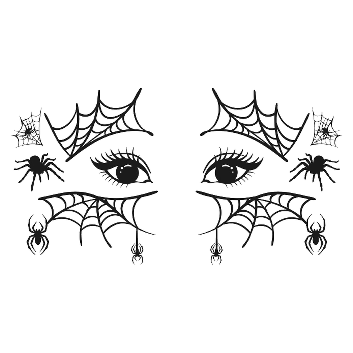 Web Spider Tattoo Halloween Decal