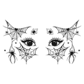 Heart Web Tattoo Halloween Decal