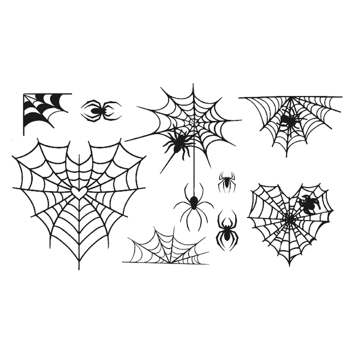 Mixed Web Tattoo Halloween Decal