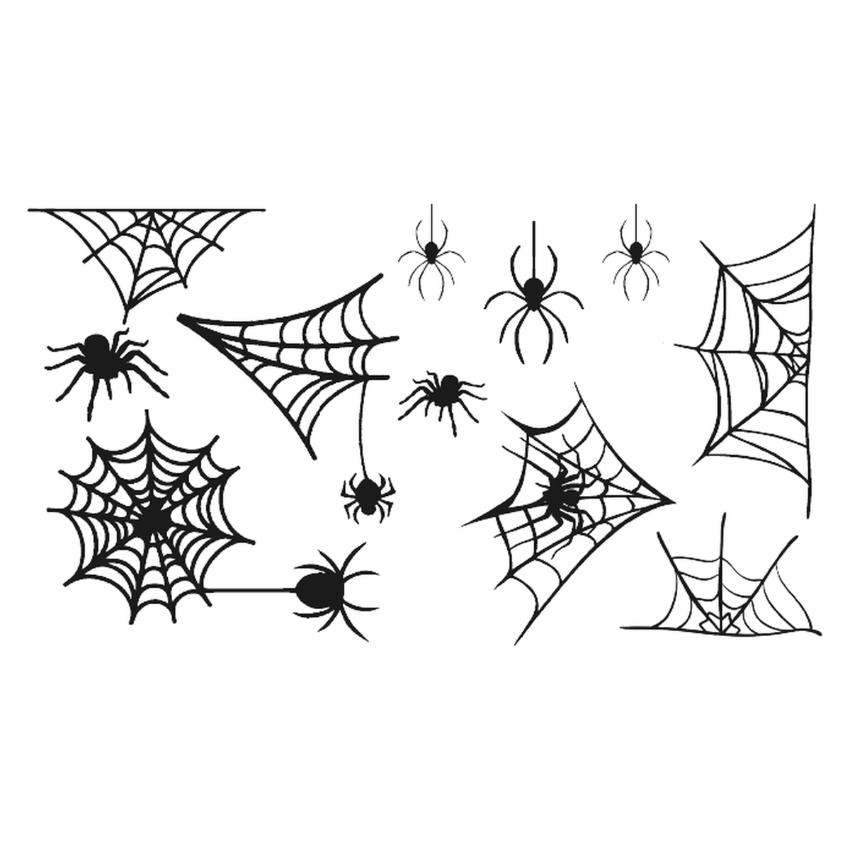 Corner Web Tattoo Halloween Decal