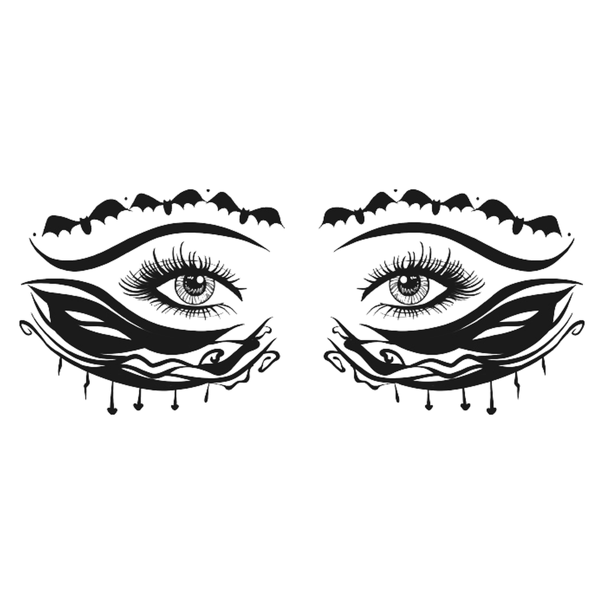 Bat Eye Tattoo Halloween Decal