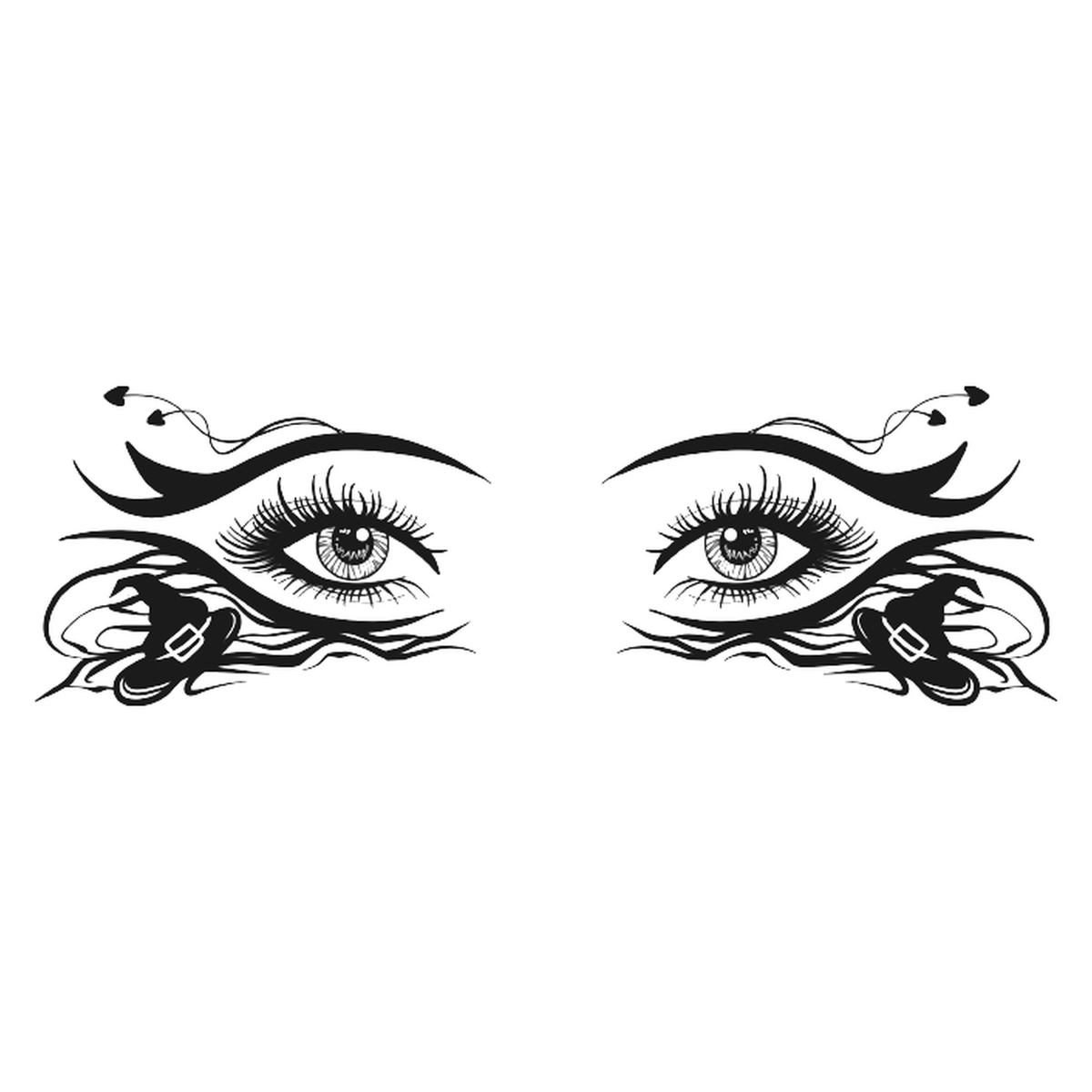 Witch Hat Tattoo Halloween Decal