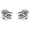 Skull Rose Tattoo Halloween Decal