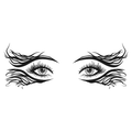 Flame Eye Tattoo Halloween Decal