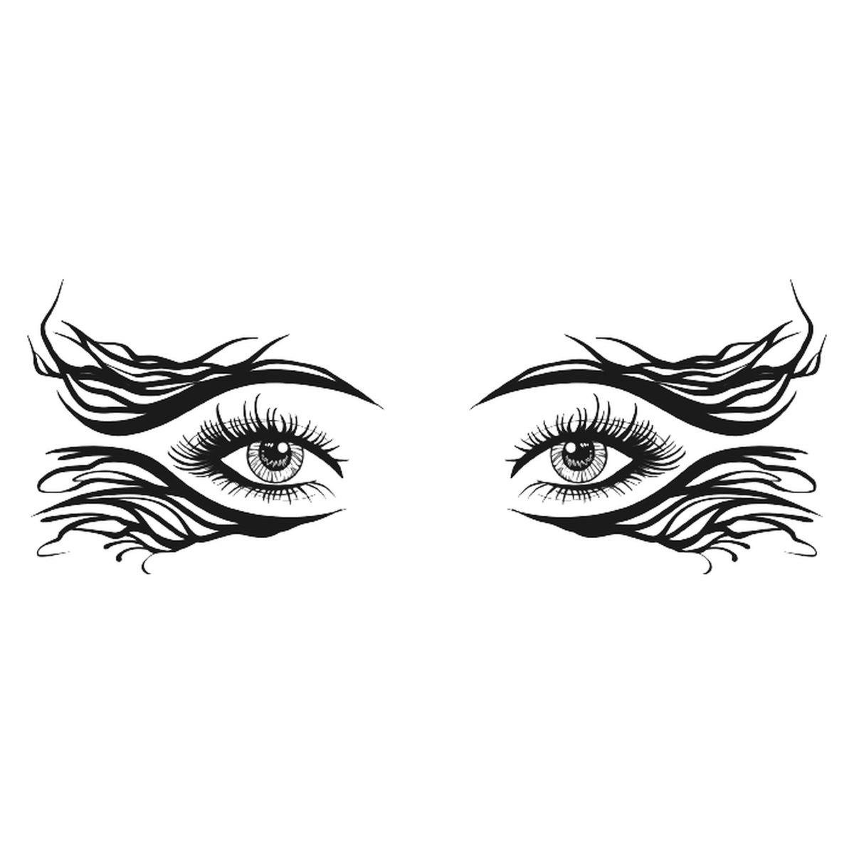 Flame Eye Tattoo Halloween Decal
