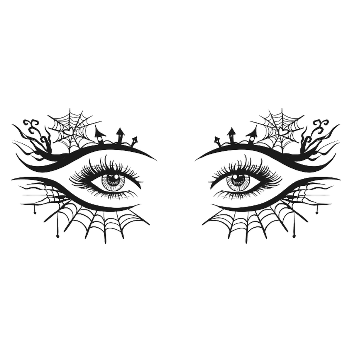 Castle Web Tattoo Halloween Decal