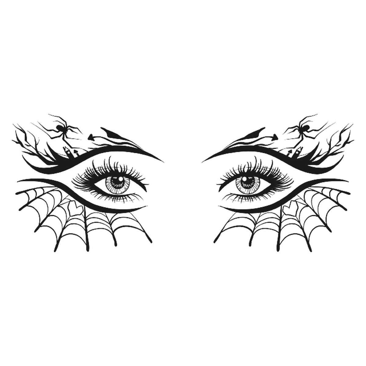 Spider Branch Tattoo Halloween Decal