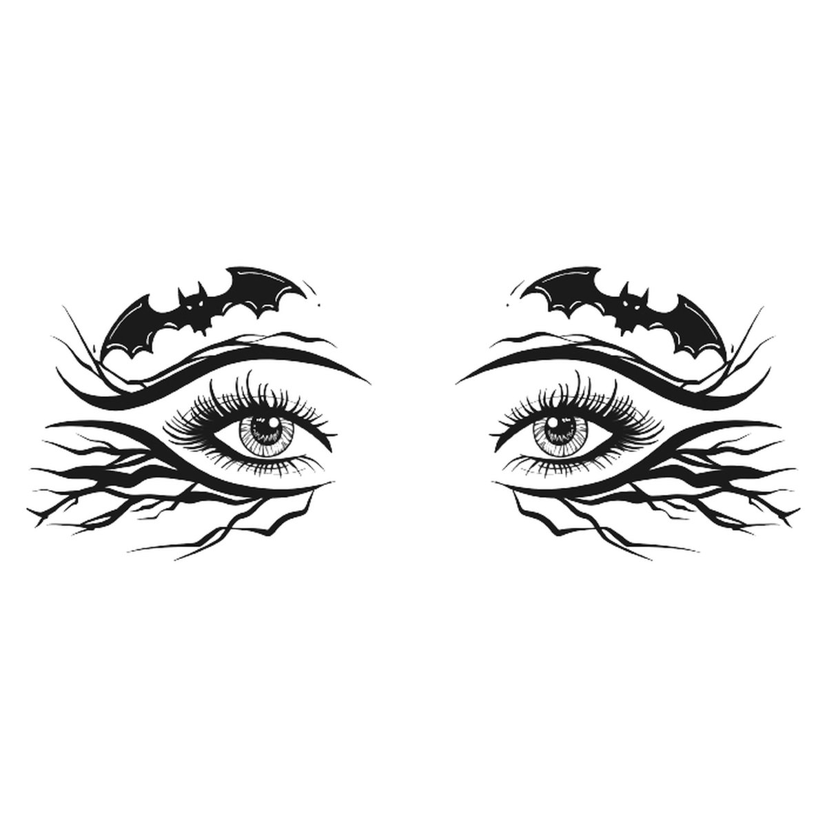 Bat Branch Tattoo Halloween Decal