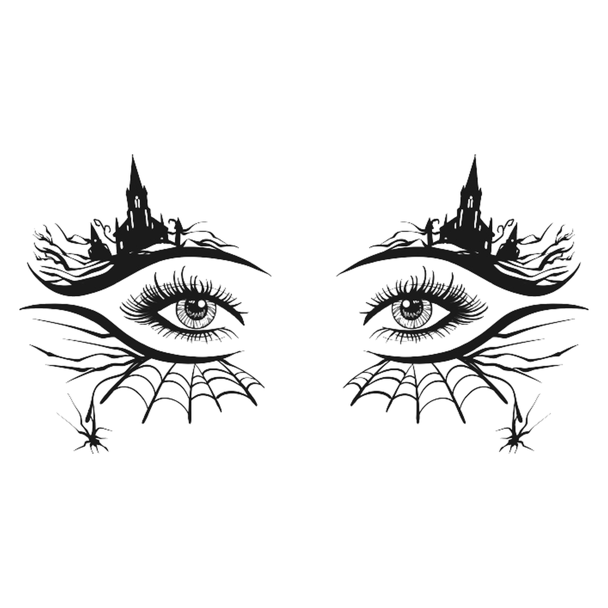 Haunted House Tattoo Halloween Decal