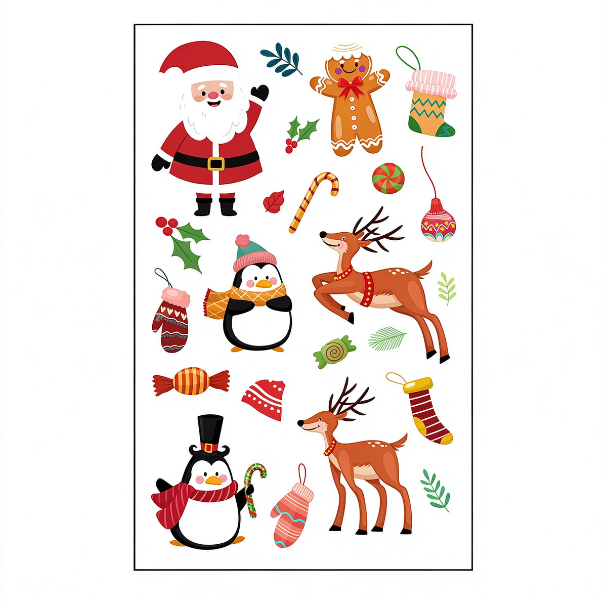 Christmas Gingerbread Reindeer Sticker Pack