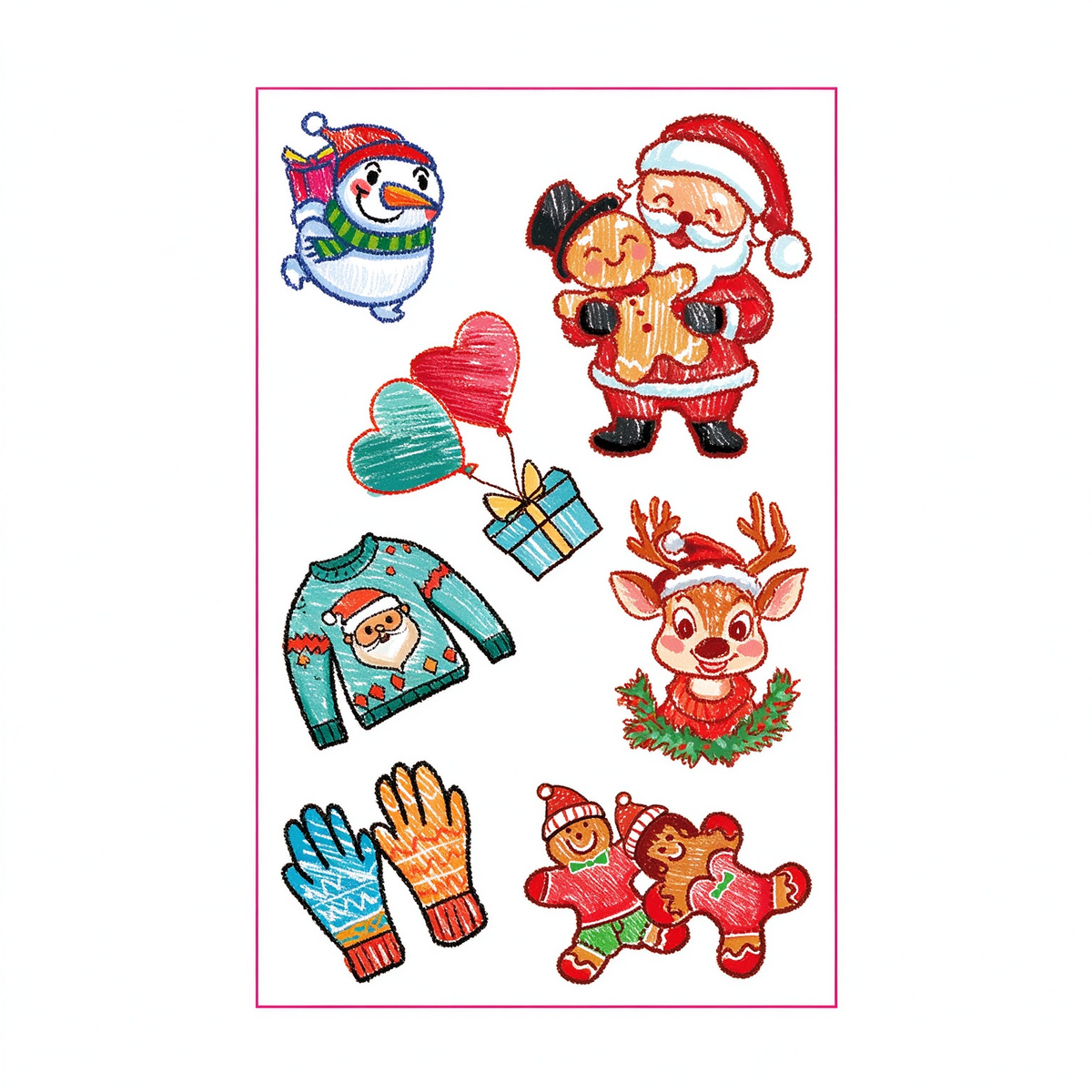 Sweater Santa Xmas Stickers