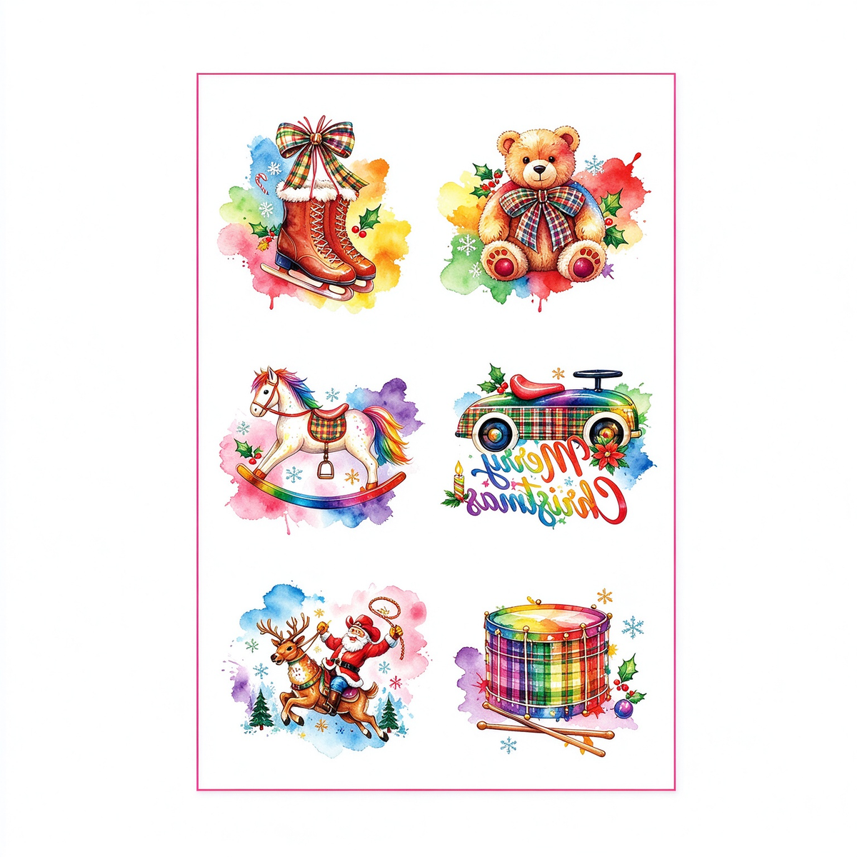 Toy Bear Xmas Stickers