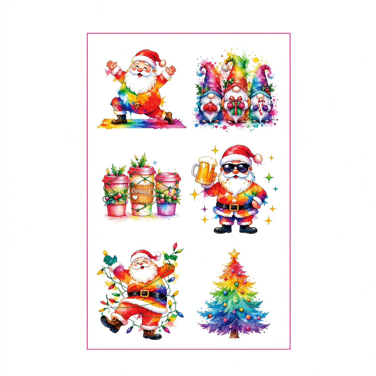 Santa Gnome Stickers