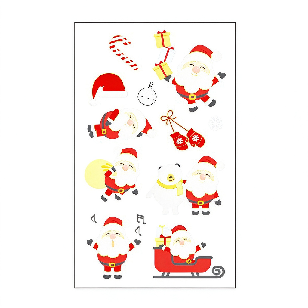 Santa Gift Xmas Stickers