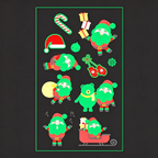 Santa Gift Xmas Stickers