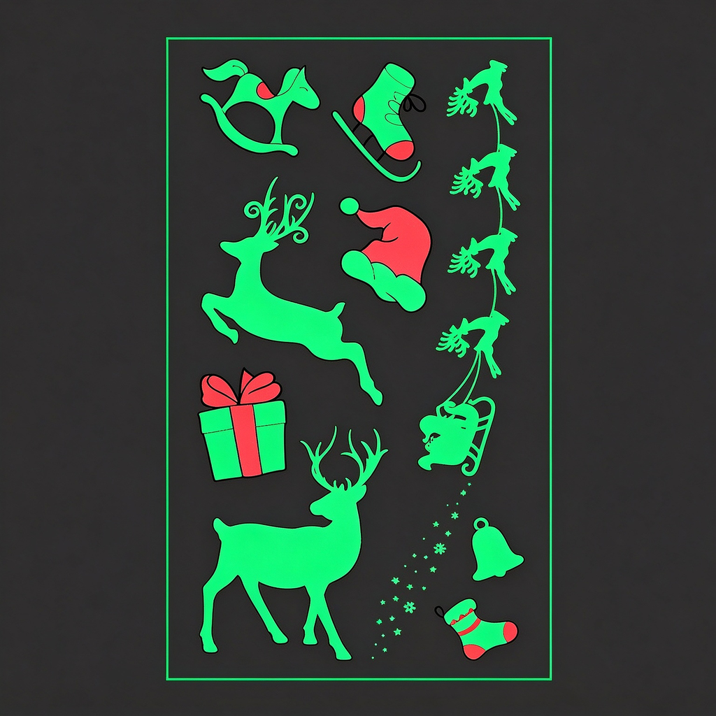 Reindeer Gift Xmas Stickers