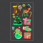Stocking Tree Xmas Stickers