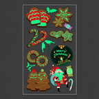 Gingerbread Santa Stickers