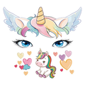 Unicorn Heart Face Tattoo