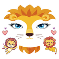 Lion Heart Face Tattoo