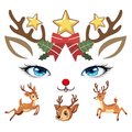 Reindeer Star Face Tattoo