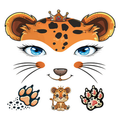 Leopard Crown Face Tattoo