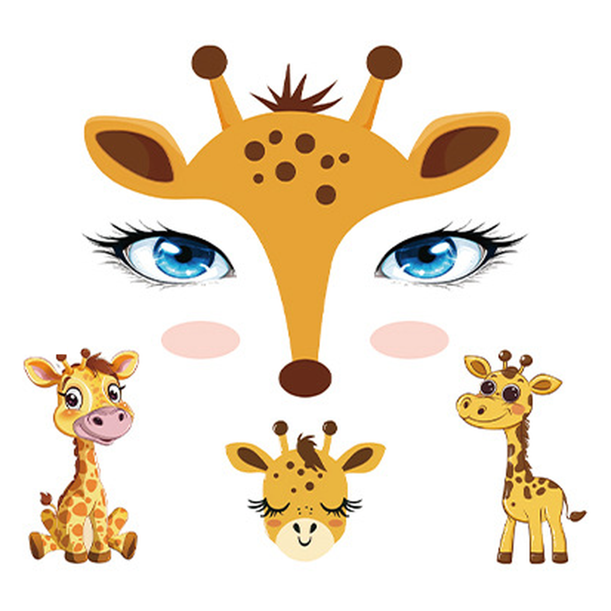 Giraffe Spot Face Tattoo