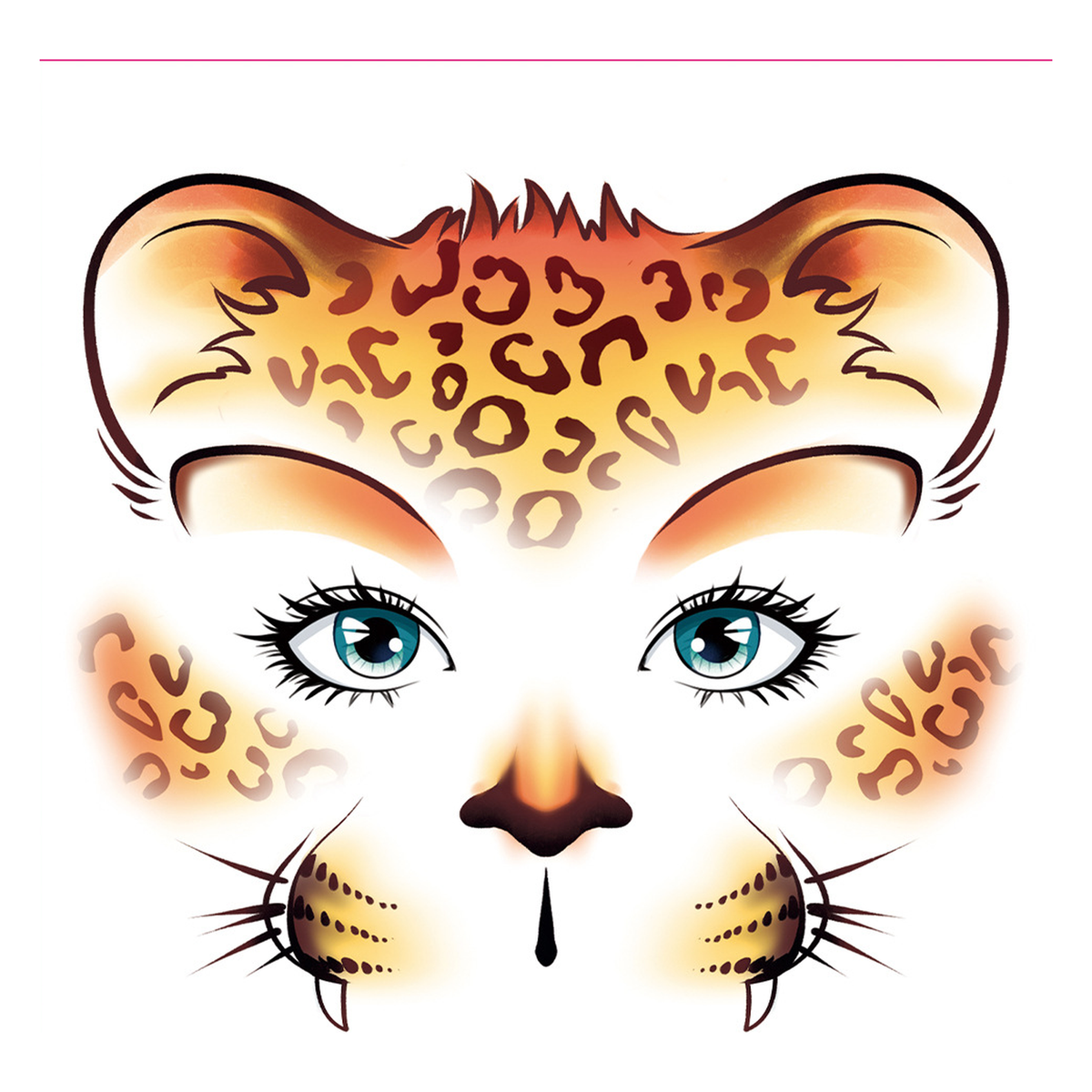 Cheetah Spot Face Tattoo