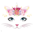 Floral Unicorn Cat Tattoo