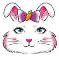 Bunny Carrot Face Tattoo