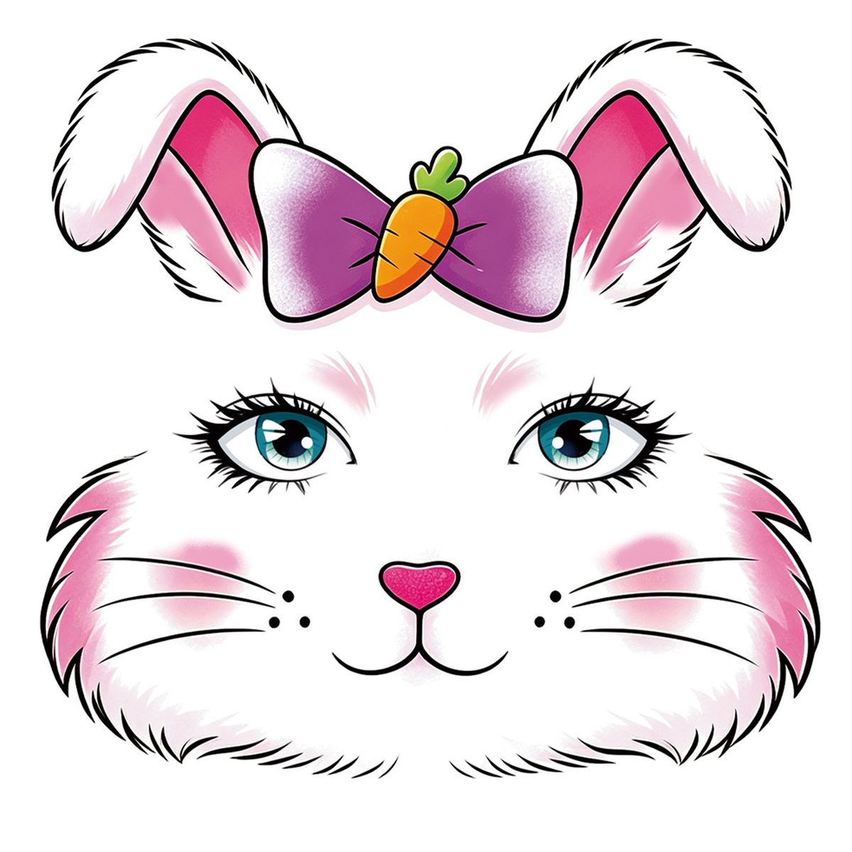 Bunny Carrot Face Tattoo
