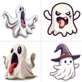 Silly Tongue Ghost Tattoo