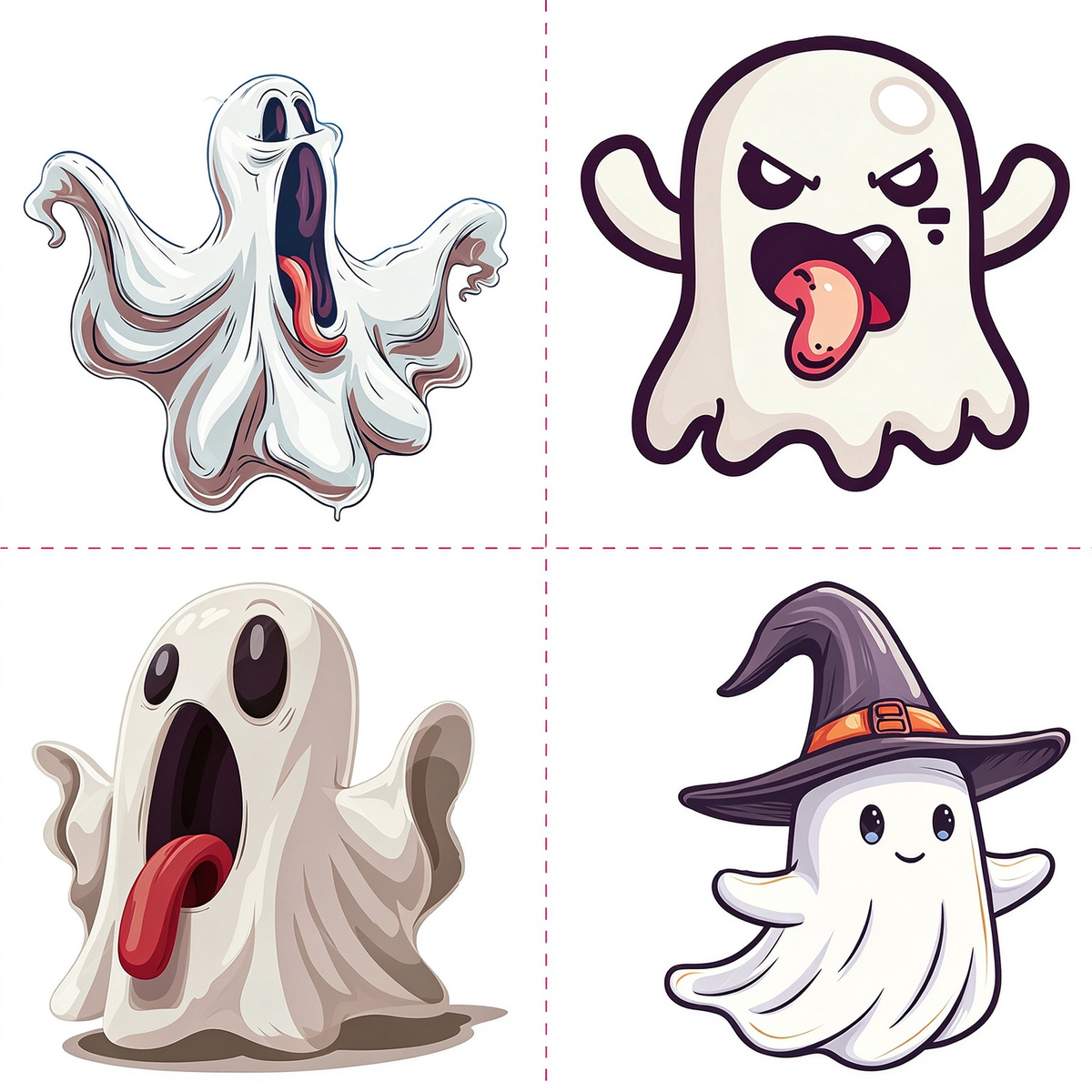 Silly Tongue Ghost Tattoo