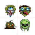 Horror Clown Slime Skull Tattoo