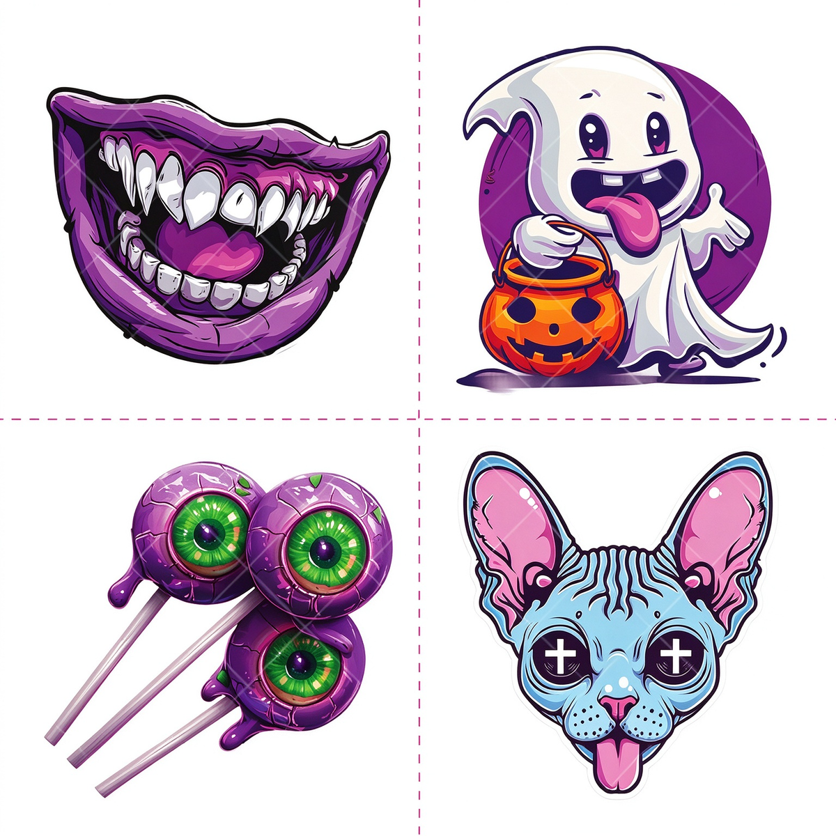 Eyeball Lollipop Ghost Tattoo