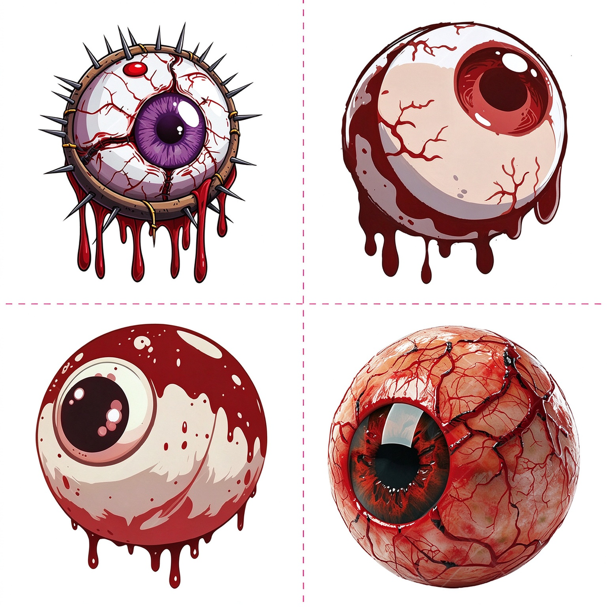 Bloody Spiked Eyeball Tattoo