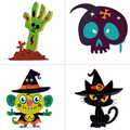 Zombie Hand Witch Cat Tattoo