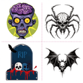 Zombie Spider Tomb Bat Tattoo