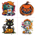 Street Zombie Pumpkin Black Cat Tattoo