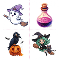 Ghost Potion Raven Witch Tattoo